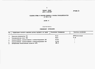 Альбом 3 Спецификации оборудования