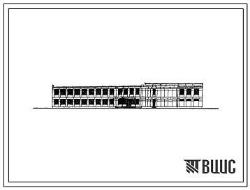 Типовой проект 223-1-206 Средняя школа на 10 классов (392 учащихся) для строительства в 1В климатическом подрайоне, 2 и 3 климатических районах