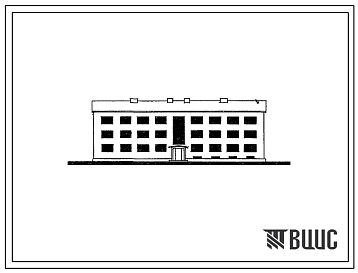 Типовой проект 1-317-13 Трехэтажный дом на 54 комнаты со стенами из кирпича с высотой этажа 2,8 м.