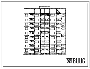 Типовой проект 143-018с.85 9-этажная 36-квартирная торцевая блок-секция 1Б-2Б-3Б-4Б правая. Для строительства в 3Б климатическом подрайоне Молдавской ССР сейсмичностью 7 и 8 баллов.