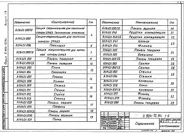 Выпуск 1-5 Соединительная секция для приточной камеры 2ПК63. Рабочие чертежи