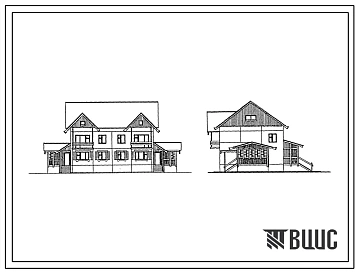 Типовой проект 141-135-264с.13.86 Дом на 2 четырехкомнатные квартиры типа 4Б в двух уровнях. Общая площадь 191 м2 (СТЕНЫ ИЗ ОДНОСЛОЙНЫХ ПЕРЛИТОБЕТОННЫХ ПАНЕЛЕЙ, Для Республики Бурятия Сейсмичность 7, 8 и 9 баллов Ориентация свободная Одноэтажные, Двухэта