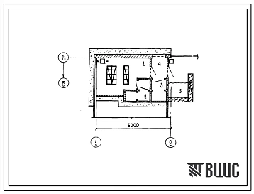 Типовой проект П-4-15(816-1-42.83) Хозяйственно-бытовые помещения 1 этажа мастерской для пункта технического обслуживания на 100 хлопко-куракоуборочных машин и тракторов, (убежище на 15 человек, режимы вентиляции 1,2,3).