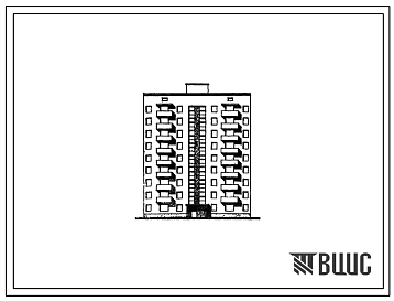 Типовой проект 87-093 Девятиэтажная унифицированная рядовая (торцевая) блок-секция на 36 квартир (однокомнатных 1Б-10, двухкомнатных 2Б-9, трехкомнатных 3А-8, трехкомнатных 3Б-1, четырехкомнатных 4Б-8). Для строительства во 2В, 3Б и 3В климатических подра