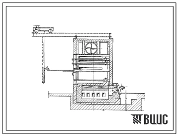 Типовой проект 406-9-44 Сушильный шкаф с выдвижными полками на газе и мазуте для сушки стержней