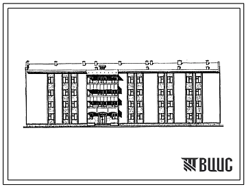 Типовой проект 164-77-142сп.13.88 Четырехэтажное общежитие на 204 человека для студентов, учащихся профтехучилищ и техникумов. Для Узбекской ССР