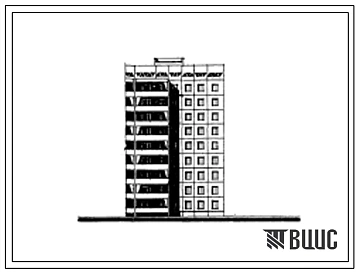 Типовой проект 76-069с/1 Девятиэтажная блок-секция поворотная прямая левая на 18 квартир (трехкомнатных 3Б-9, пятикомнатных 5Б-9). Для строительства в 4А и 4Г климатических подрайонах Узбекской ССР сейсмичностью 8 баллов