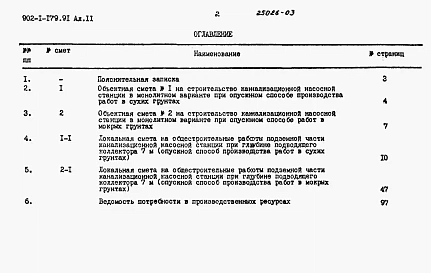 Альбом 11 Сметы. Подземная часть.