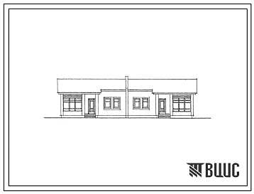 Типовой проект 184-16-44/1 1-этажный 2-квартирный жилой дом с квартирами типа 2Б. Для строительства в 1В климатическом подрайоне, 2 и 3 климатических районах.