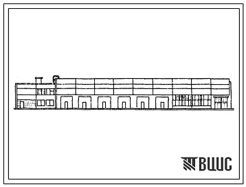Типовой проект 503-268 Главный корпус гаража-филиала на 60 сочлененных автобусов с закрытой стоянкой.