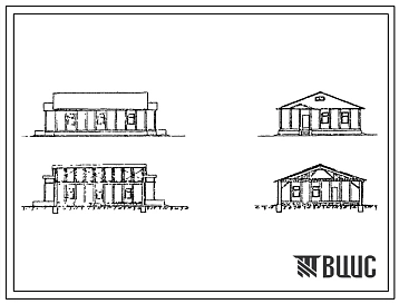 Типовой проект Шифр 3-21-13 Сд Сборно-щитовой 2-квартирный дом в обычном варианте