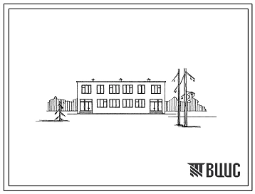 Типовой проект 411-1-45 Двухквартирный кордон с квартирами в двух уровнях. Стены кирпичные.