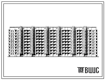Типовой проект 111-135-26с/1 Дом девятиэтажный шестисекционный 125-квартирный крупнопанельный (высота этажа 3,0 м) (двухкомнатных 2Б — 53, трехкомнатных 3А — 36, 3Б — 18, четырехкомнатных 4Б — 18). Для строительства в IV климатическом районе сейсмичностью