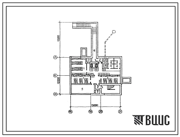 Типовой проект A-3-200(503-1-28.84) Помещения учебных занятий и общественных организаций в подвале главного корпуса автотранспортного предприятия, (убежище на 200 человек, размеры убежища 22,95м на 15м, режимы вентиляции 1,2).
