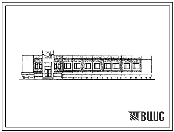 Типовой проект 271-13-129м.13.87 Магазин «Универсам» торговой площадью 400 м2. Для Республики Саха (Якутия). Грунты вечномёрзлые. Здание одноэтажное. Стены из легкобетонных панелей по серии 1.090.1-4м.