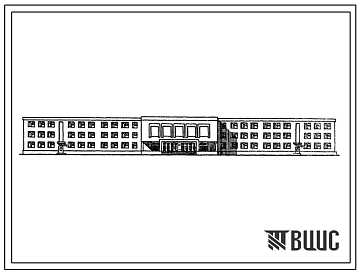 Типовой проект 225-1-487с.13.86 Средняя школа на 33 класса (1296 учащихся) со стенами из пиленого известнякового камня (для Азербайджанской ССР)