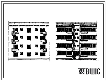 Типовой проект 77-043сп/1 Блок-секция 4-этажного дома на 9 квартир (2Б-3А)