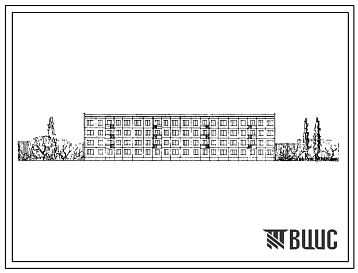 Типовой проект 1Уз-500ТСП-4/1 Четырехэтажный четырехсекционный дом на 32 квартиры (трехкомнатных 3Б-16; четырехкомнатных 4Б-16).