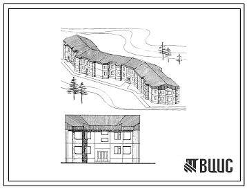 Типовой проект 122-056см.86 Двухэтажные жилые блоки поворотные
