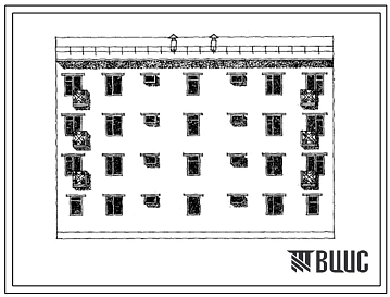 Типовой проект 77-0130сп.87 Блок-секция рядовая 4-этажная 8-квартирная 4Б-5Б