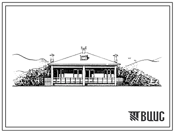 Типовой проект 184-42-103с 1 этажный 2 квартирный блокированный жилой дом с 2 комнатными квартирами типа "А"