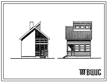 Типовой проект 144-000-226.83 Однокомнатный летний садовый домик с мансардой со стенами из кирпича (газосиликатных блоков) с внутренней лестницей.