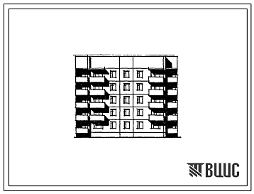Типовой проект 135-0366.88 Блок-секция рядовая на 20 квартир. Для строительства в городах и поселках городского типа