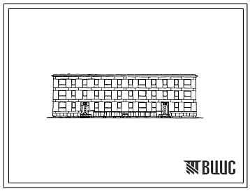 Типовой проект 1-309-8 Трехэтажный дом на 24 квартиры со стенами из крупных блоков