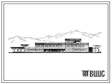 Типовой проект 242-5-59с Лечебный корпус желудочно-кишечных заболеваний для пионерского лагеря санаторного типа на 510 мест. Для строительства в IVБ и IVВ климатических подрайонах сейсмичностью 7 и 8 баллов.