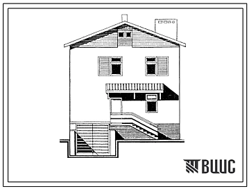 Типовой проект 144-000-287с.84 2-этажный 1-квартирный жилой дом с 4-комнатной квартирой с подвалом (со стенами из кирпича) для индивидуального строительства. Для строительства в районах сейсмичностью 8 баллов.