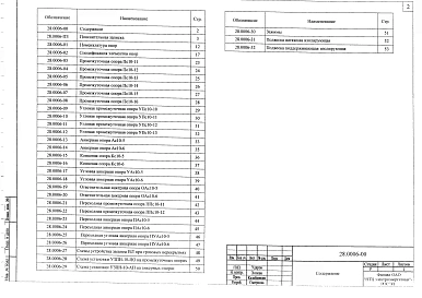 Альбом 2 1. Содержание. 2. Пояснительная записка. 3. Номенклатура опор. 
4. Спецификация элементов опор. 5. Промежуточная опора Пс10-11. 6. Промежуточная 
опора Пс10-12. 7. Промежуточная опора Пс10-13. 8. Промежуточная опора Пс10-14. 
9. Промежуточная 