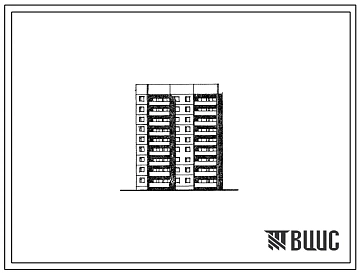 Типовой проект 75-011/1.2 Блок-секция 9-этажная 36 квартирная угловая правая 2Б-2Б-3Б-3А