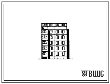 Типовой проект 125-023/1.2 Пятиэтажная блок-секция угловая правая на 10 квартир. Для строительства в г.Братске и Усть-Илимске