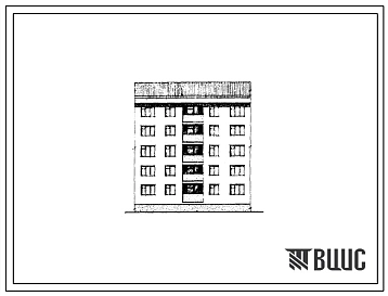 Типовой проект 70-067с/1 Пятиэтажная рядовая блок-секция на 10 квартир (трехкомнатных 3Б — 5, четырехкомнатных 4Б — 5).