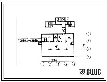 Типовой проект А-2-600-237.83 Склад материалов, (убежище на 600 человек, размеры убежища 24м на 18м, режимы вентиляции 1,2).
