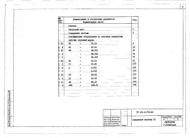 Альбом 13 Спецификации оборудования
