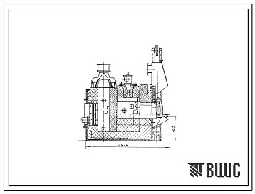 Типовой проект 406-9-303.86 Печь нагревательная камерная размерами пода 0,7 х 0,7 м на газе низкого давления с отводом дыма вверх