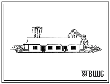 Типовой проект 184-12-103 1-этажный 2-квартирный усадебный дом с 4-комнатными квартирами с полным благоустройством для строительства во 2 строительно-климатической зоне.