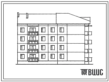 Типовой проект 192-011.88 Четырехэтажная блок-секция поворотная на 900 на 12 квартир. Для строительства в городах и поселках городского типа
