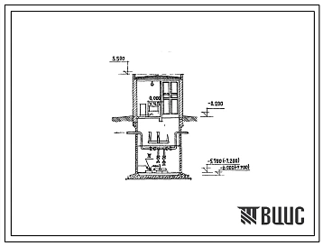 Типовой проект 902-1-55 Насосная станция для перекачки сточных вод инфекционной больницы на 300 коек при глубине заложения подводящего коллектора 3,0 и 4,5 м