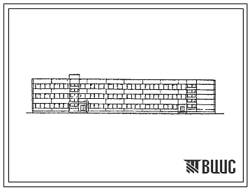 Типовой проект ЦВП-81 (03-81-КП) Казарма солдатская на 300 человек в каркасно-панельных конструкциях серии ИИ-04 (с поэтажным расположением душевых помещений)
