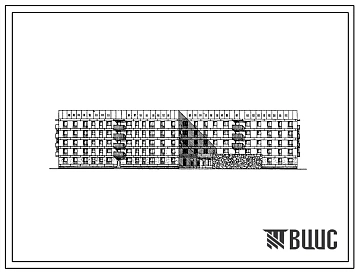 Типовой проект 163-174-4с.85 Пятиэтажное общежитие для рабочих и служащих на 408 человек (с жилыми ячейками на 3, 4 и 12 человек)