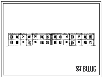 Типовой проект 111-46-11сп/1 Двухэтажный двухсекционный до на 8 квартир (трехкомнатных 3Б-6, четырехкомнатных 4Б-2). Для строительства в 4А и 4Г климатических подрайонах Узбекской ССР сейсмичностью 7, 8 баллов с грунтами 2 типа просадочности