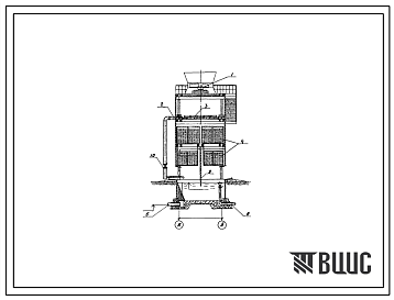 Типовой проект 901-6-82.86 Градирня трехсекционная с вентиляторами 3ВГ25 пленочная с секциями площадью 16 кв. м с каркасом из железобетонных элементов