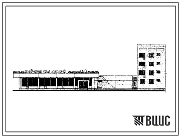 Типовой проект 272-18-9СП Унифицированный блок обслуживания для пристройки к жилым домам любых серий (блок V). Тип III промтоварный магазин «Товары для детей» торговой площадью 650 м2.