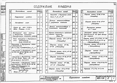 Альбом 11 Архитектурно-строительная часть (глубина заложения подводящего коллектора 5,5 м). Подземная часть (вариант в сборных конструкциях)