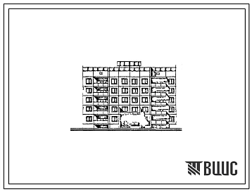 Типовой проект 101-04 Блок-секция 5-этажная, 19-квартирная, рядовая-торцевая 2Б-2Б-3Б-3Б