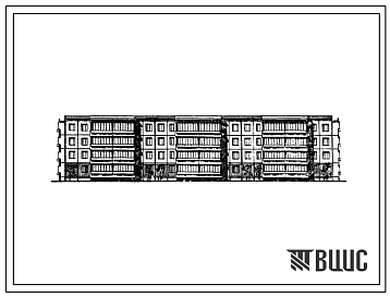 Типовой проект 111-76-6СП/69/1 Четырехэтажный шестисекционный жилой дом на 56 квартир (однокомнатных 1Б-16, двухкомнатных 2Б-24, трехкомнатных 3Б-16).