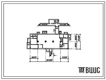 Типовой проект А-II,III,IV-450-398.87 Заглубленный склад материалов и оборудования отдельно стоящий (в маловлажных грунтах) (убежище на 450 человек, размеры убежища 30м на 12м, режимы вентиляции убежища 1,2,3)