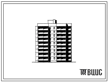Типовой проект 96-054.83 Блок-секция угловая 9-этажная 36-квартирная 1Б-2Б-2Б-3Б (левая)